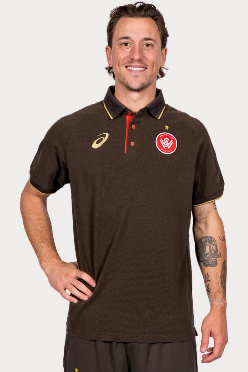 WSW ASICS 26/27 Men's Polo - Black Coffee