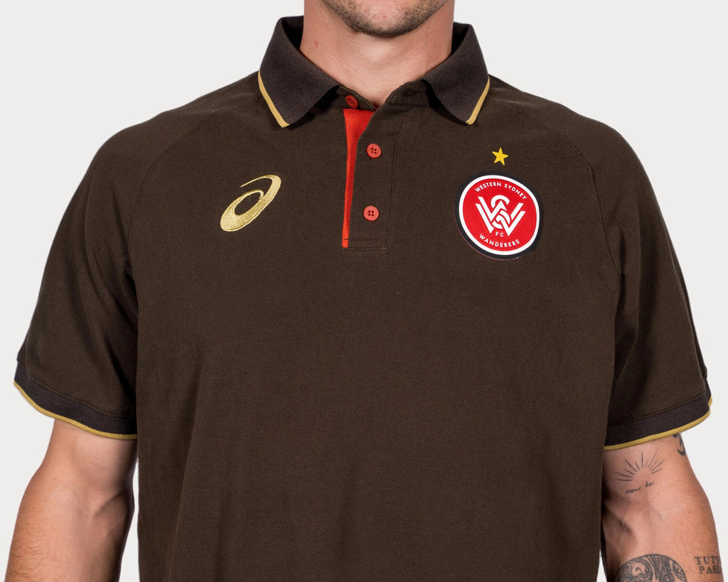 WSW ASICS 26/27 Men's Polo - Black Coffee