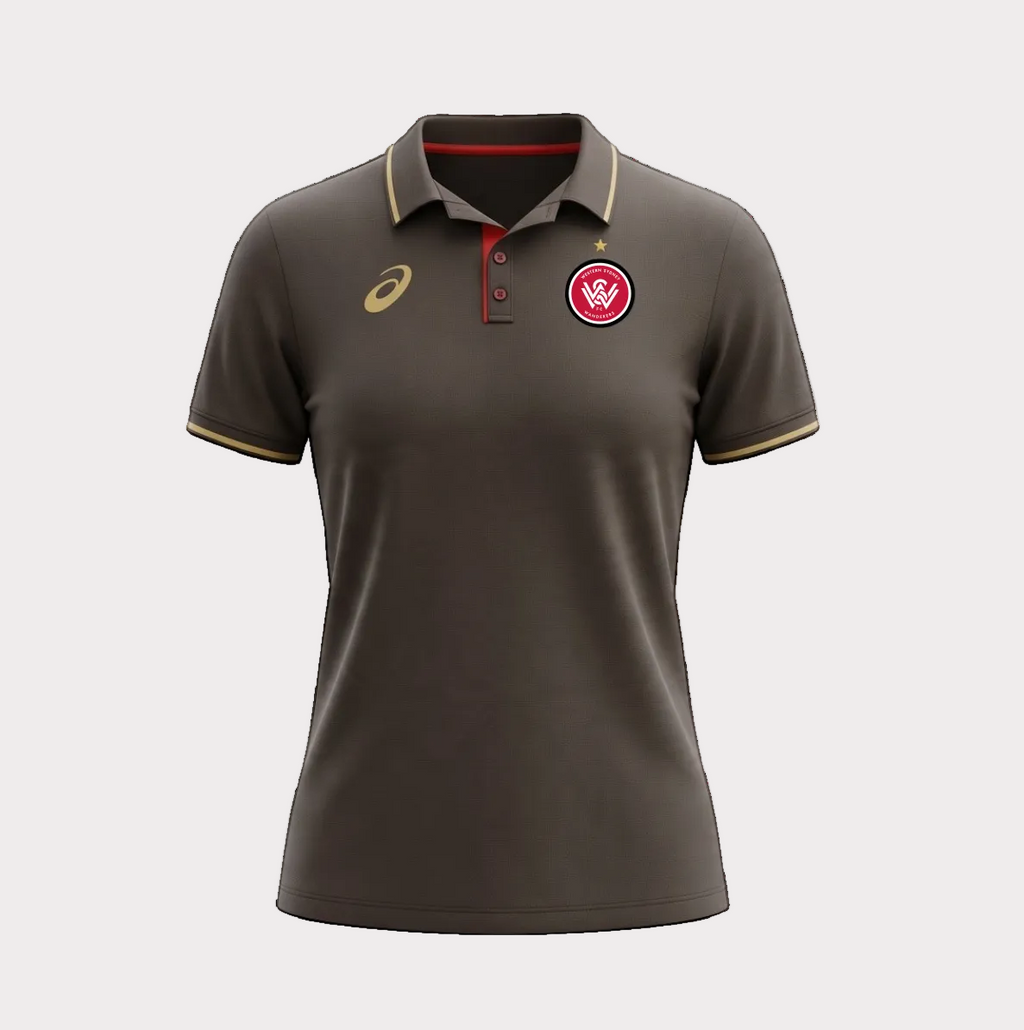 WSW ASICS 26/27 Women's Polo - Black Coffee