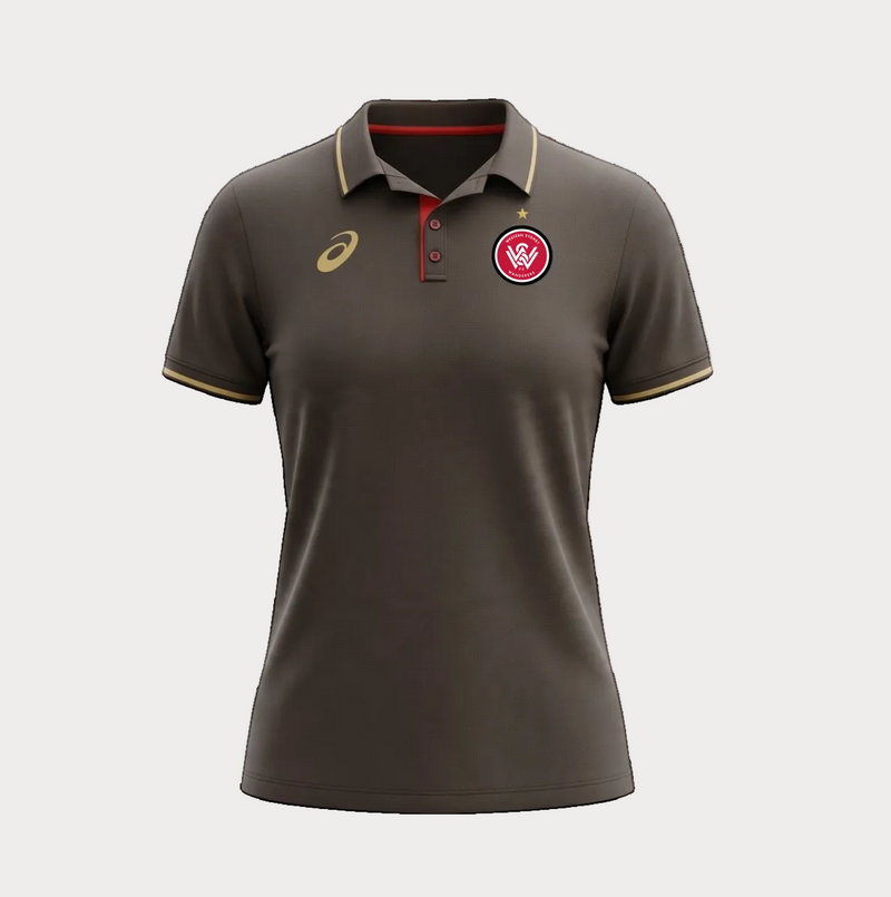 WSW ASICS 26/27 Women's Polo - Black Coffee